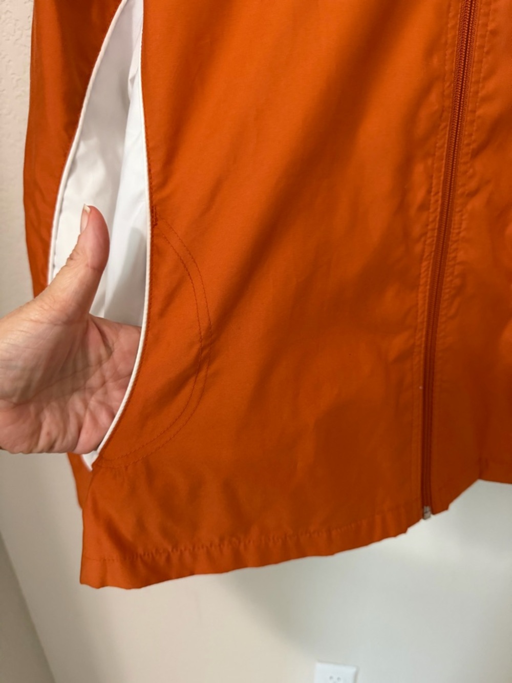 Texas LonghornOrange Windbreaker Jacket Women XL Hooded Lightweight Athletic UT - Picture 8 of 9